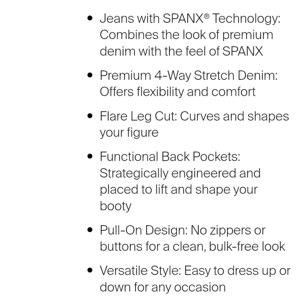 SPANX Stonewash High Rise Flare Jeans - Picture 3 of 16